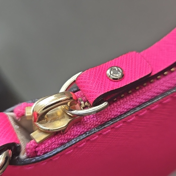 Kate Spade Mikas Pond Janelle Saffiano Leather Cross Body Bag  pink 💗 - Picture 9 of 16